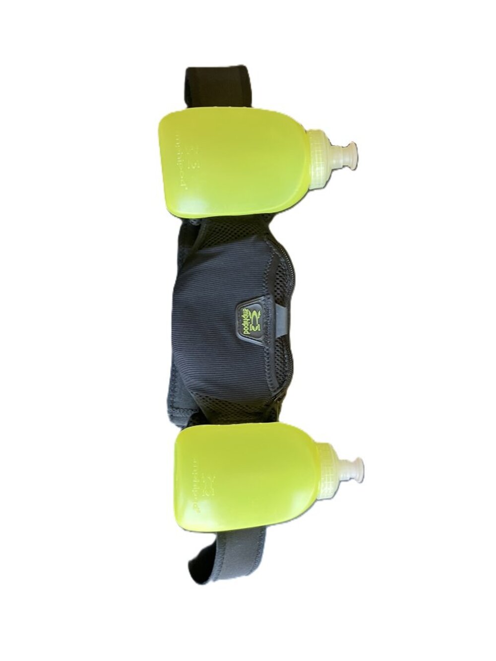 Amphipod RunLite Dual Bottle Hydration Belt & Zippered Pouch, Black/Neon Yellow